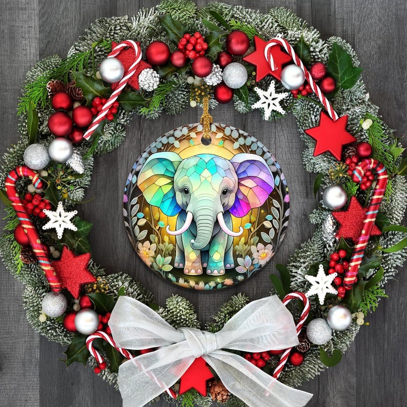 Touber Christmas Ornament, Elephant Christmas Ornaments for Tree, Christmas Tree Decor, Holiday Ornament - Image 5